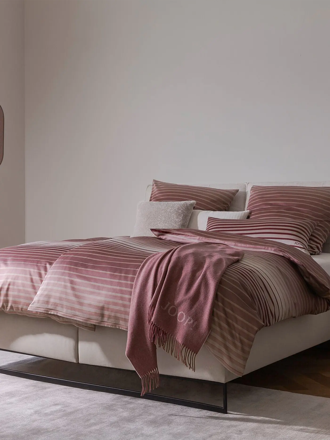 JOOP | Satin Bettwäsche SHUTTER 2x70x90cm/200x200cm Rouge | 